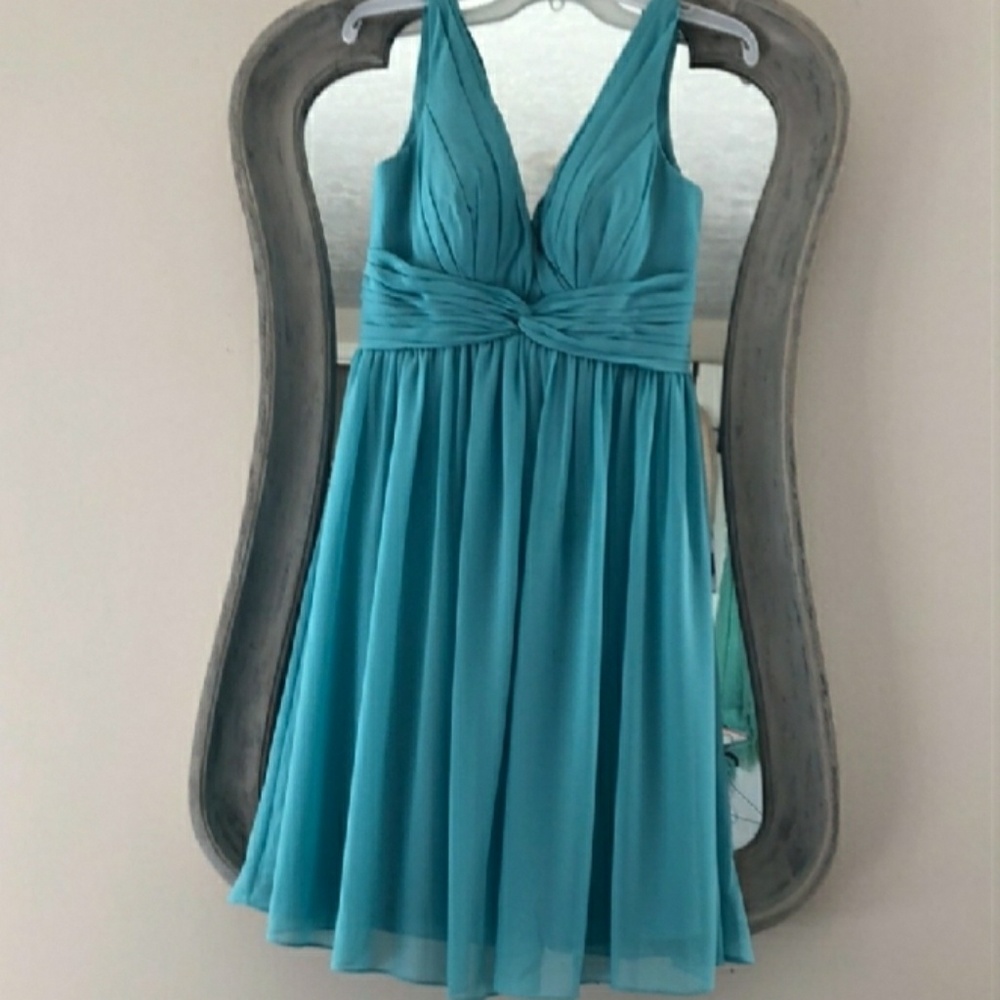 Bill Levkoff, Tiffany Blue Chiffon Dress